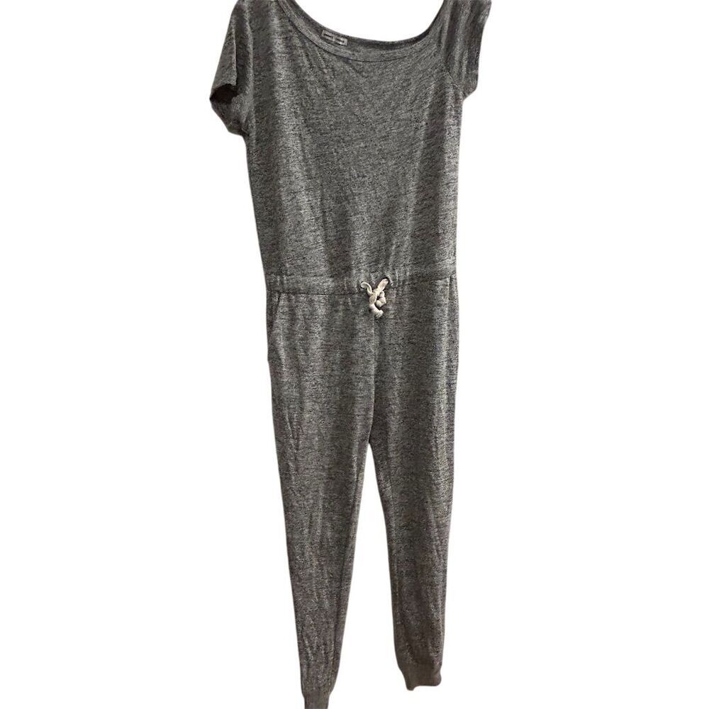 Sweet Romeo Women's Gray Jumpsuit Size S Casual Short Sleeve